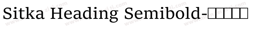 Sitka Heading Semibold字体转换